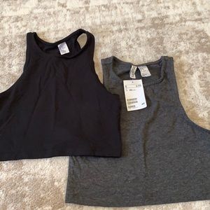 Festival H&M high neck tank crop top x 2